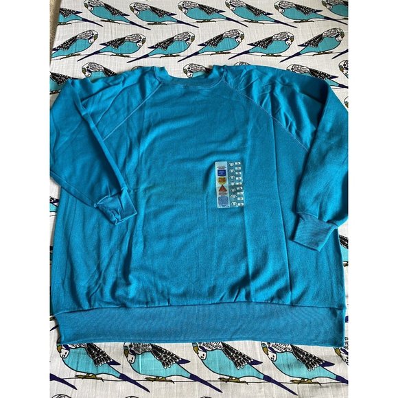 Vintage 1991 Lady MacGregor Sweat Shirt XXL 2X Blue Women’s Monsanto Fibers - Picture 1 of 11